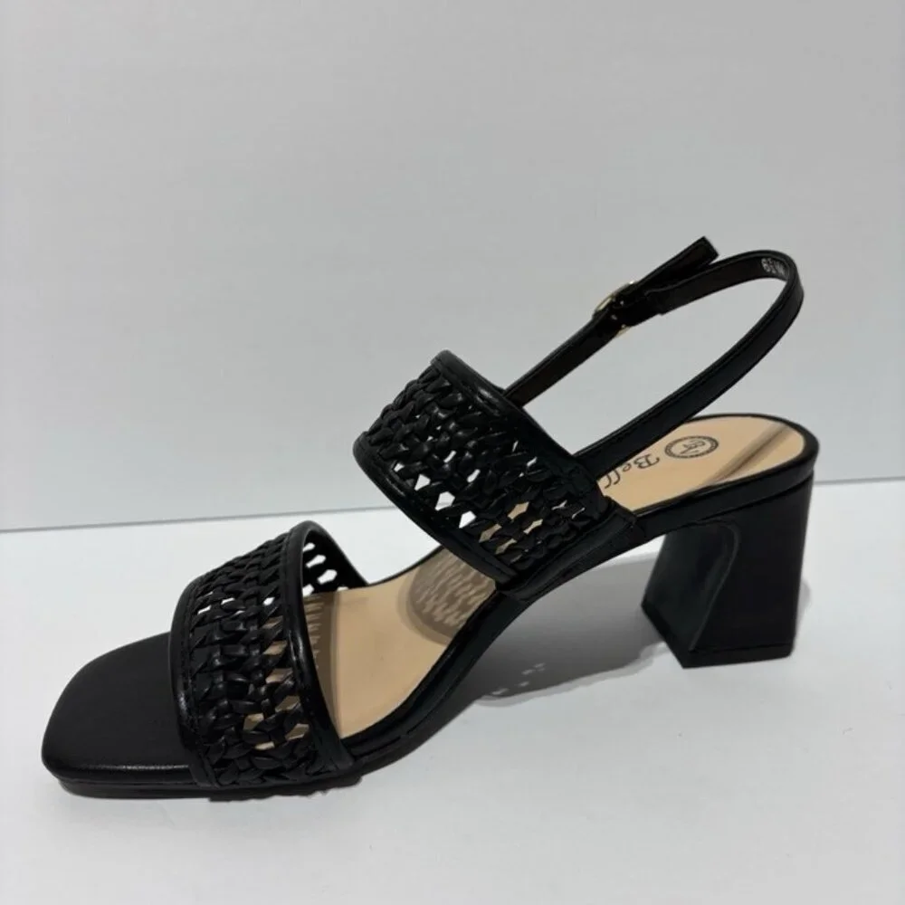 Bella Vita Women’s Xannon Black Slingback Sandals, Size 6.5 Wide